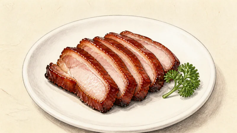 Cantonese char siu (barbecue pork), step 8: Serve with the listed parsley.
