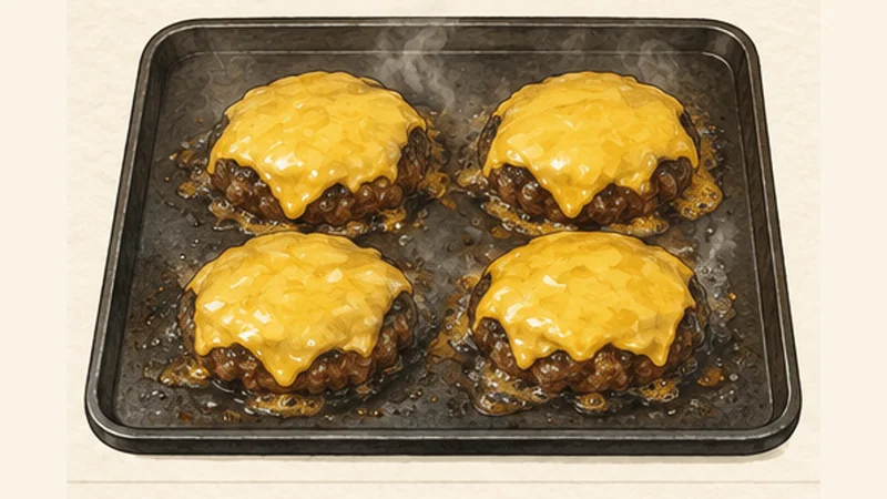Classic Cheeseburger, step 5: Flip and melt the cheese.