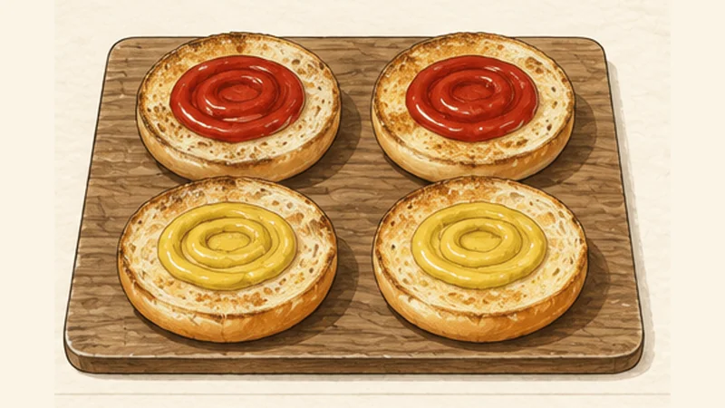 Classic Cheeseburger, step 6: Sauce the toasted buns.