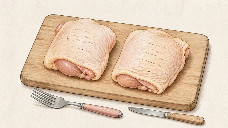 ภาพวาดการปรุงไก่เทอริยากิ ขั้นตอนที่ 2: เตรียมไก่