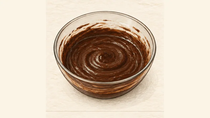 ภาพวาดการปรุงมูสช็อกโกแลตฝรั่งเศส ขั้นตอนที่ 2: ใส่ไข่แดง