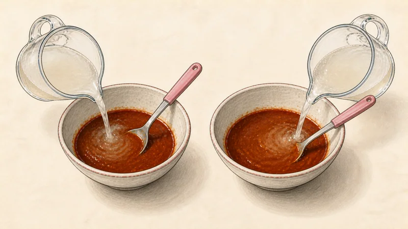 Dan dan noodles, step 6: Loosen each bowl.