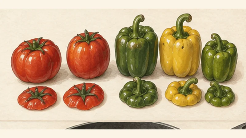 イェミスタの手順1「野菜のふたを切る」を示す調理イラスト。