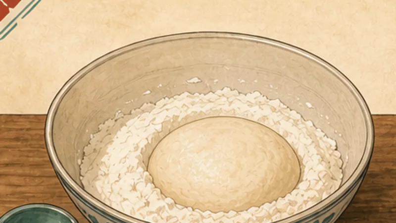 Gua Bao, step 1: Knead a smooth bao dough.