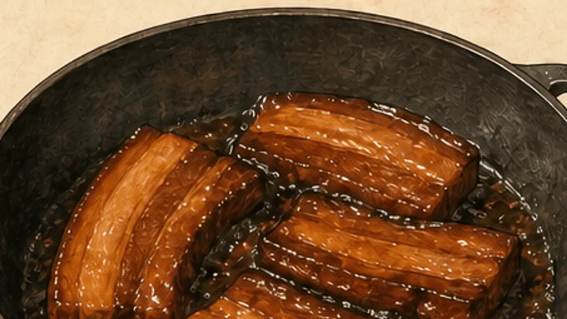 Gua Bao, step 6: Braise until spoon-tender.