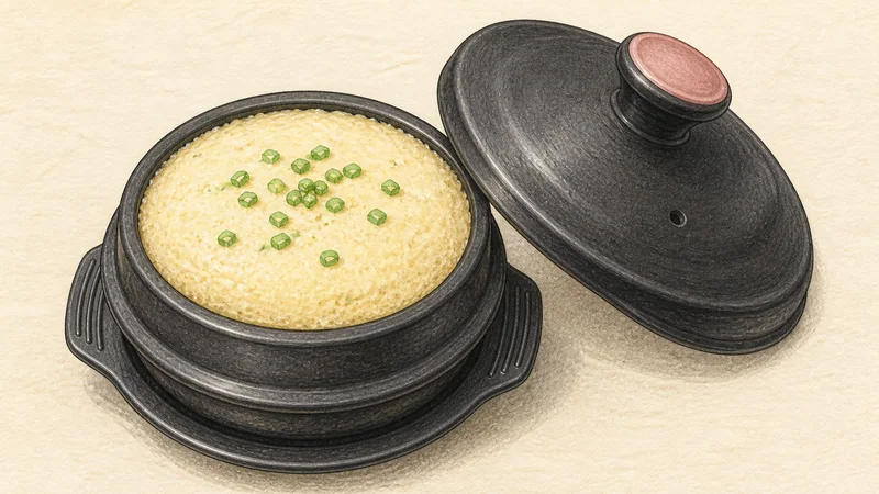 ภาพวาดการปรุงคเยรันจิมหม้อดิน ขั้นตอนที่ 4: ปิดให้ฟู