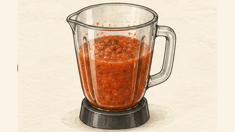 ภาพวาดการปรุงเวโวสรันเชโรส ขั้นตอนที่ 2: ปั่นซัลซารันเชรา