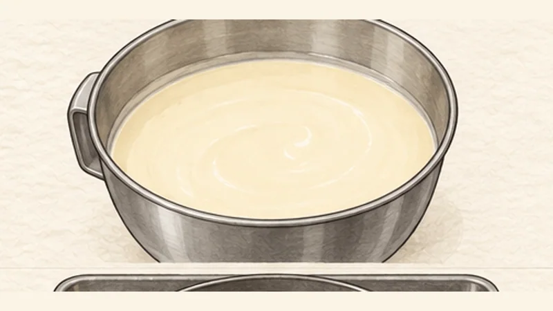 ภาพวาดการปรุงนิวยอร์กชีสเค้ก ขั้นตอนที่ 7: ใส่ไข่ทีละฟอง