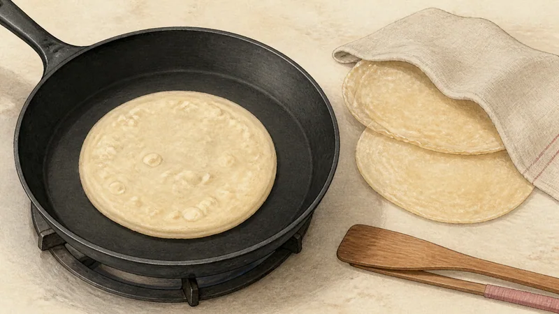 Home-style Peking duck with Mandarin pancakes, step 5: Cook and separate the pancakes.