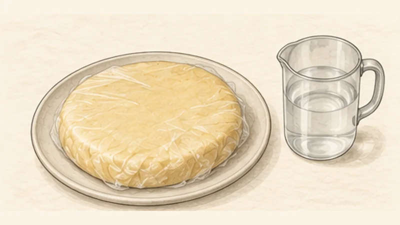 ภาพวาดการปรุงคีชลอแรน ขั้นตอนที่ 2: เติมน้ำและแช่เย็น