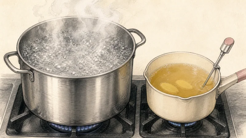 Pork-and-shrimp wonton soup, step 4: Boil the wonton water.